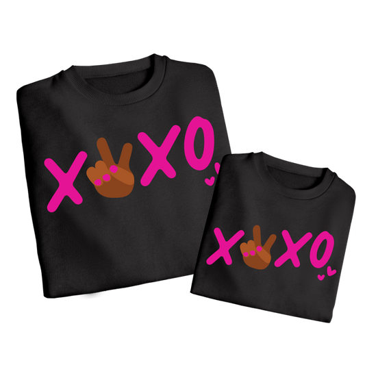 Mini XOXO Sweatshirt- Black