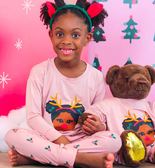 Reindeer Blush Christmas Pajamas